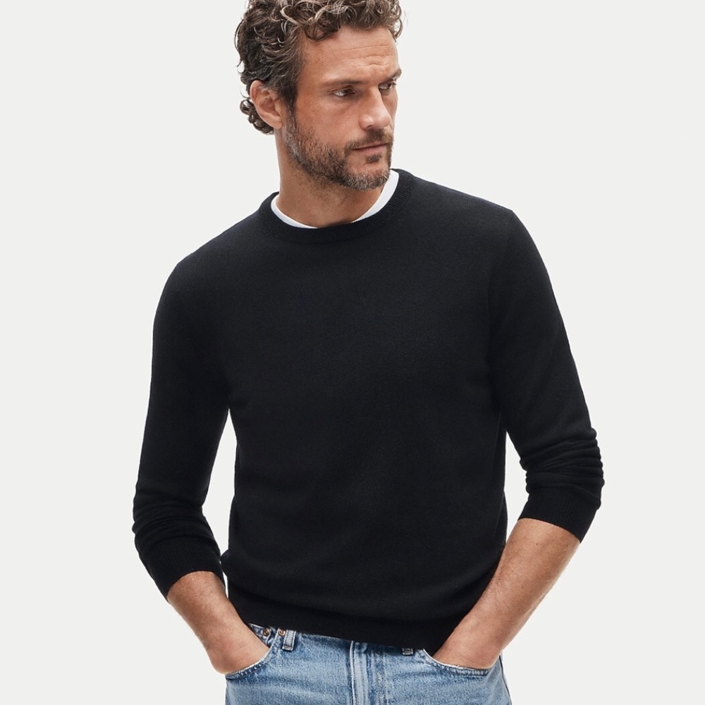 J. Crew 100% Cashmere Black Crewneck Sweater